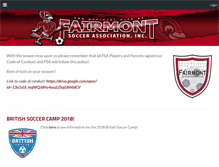 Tablet Screenshot of fairmontsoccer.org